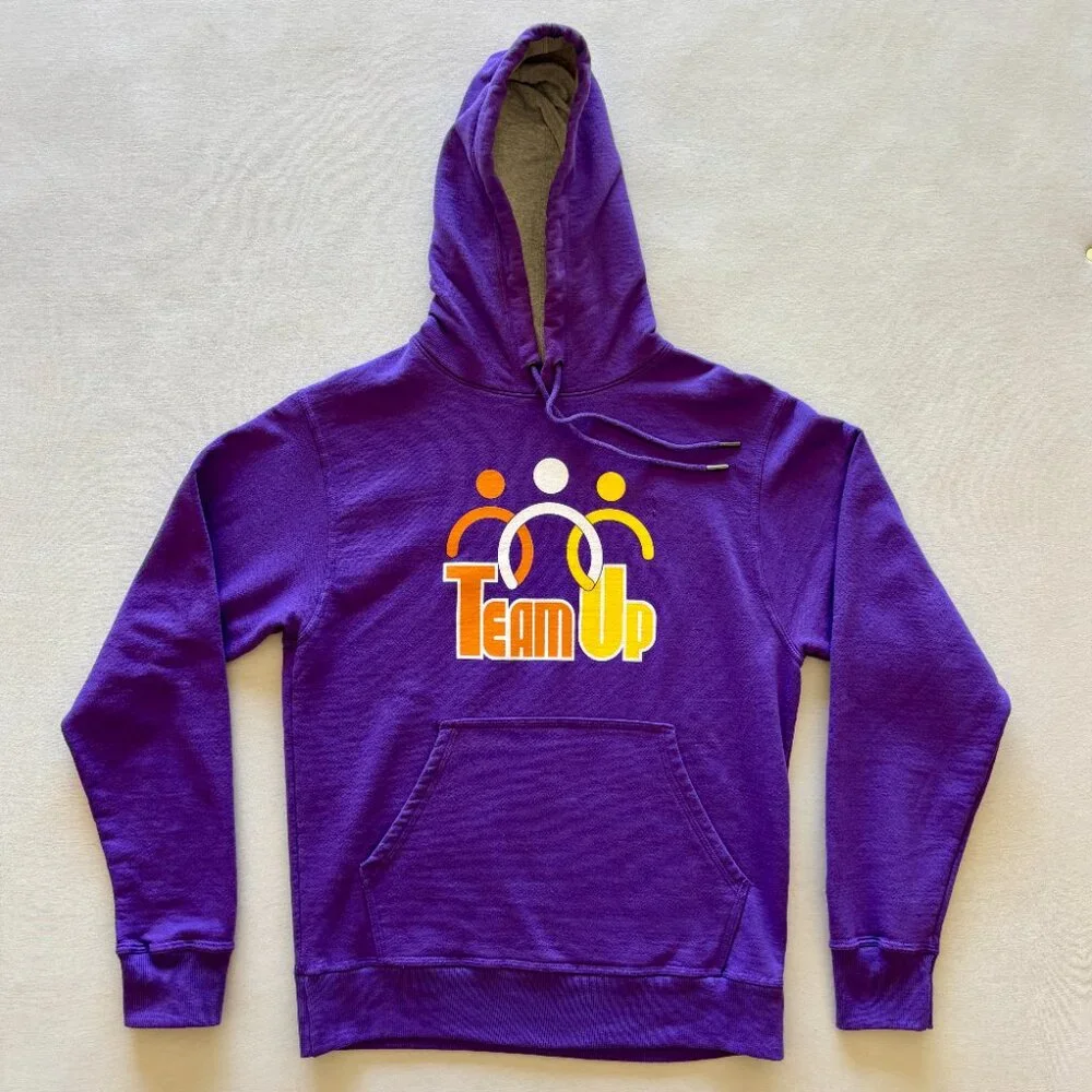 Unisex Champion Purple “Team Up” Hoodie Set Size S & M Matching Bundle - Picture 3 of 15